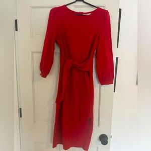 Red Boden Dress with Tie